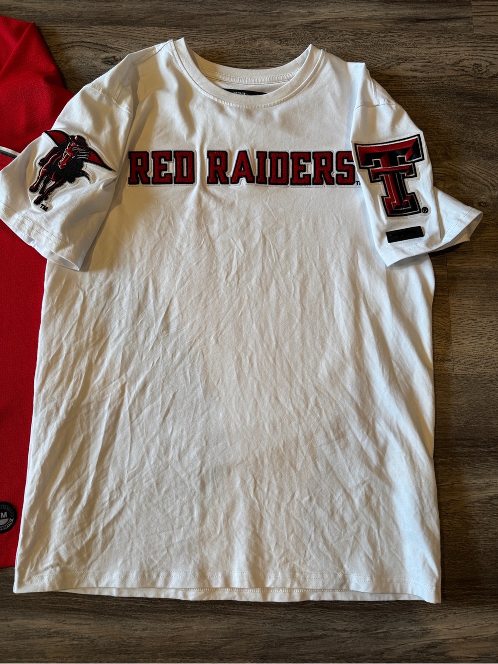 Red Raiders White Graphic Tee - Team Logo Short Sleeve Shirt